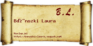 Bánszki Laura névjegykártya